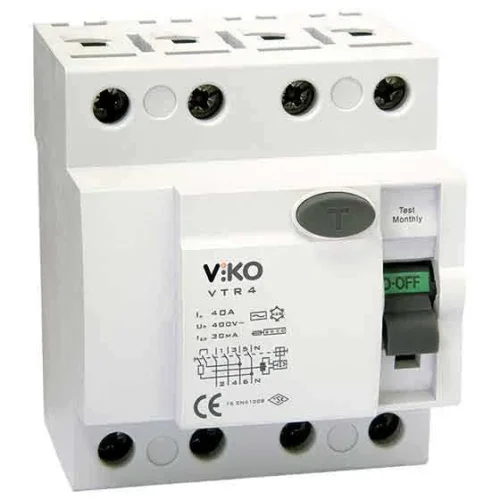 Viko VTR4-32300 4x32A 300mA AC Tip Kaçak Akım Rölesi - 1