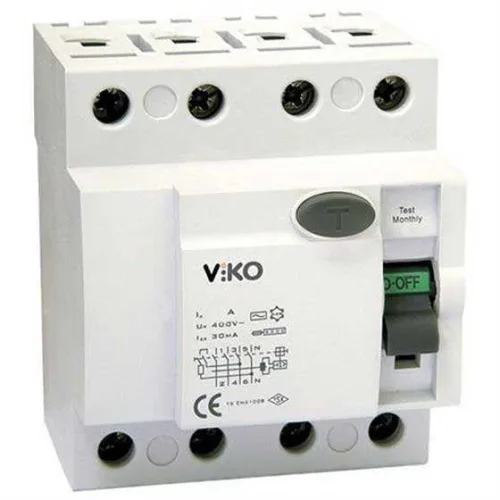 Viko VTR4-4030 4x40A 30mA AC Tip Kaçak Akım Rölesi - 1