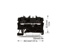 Wago 2001-1205 2,5 mm² Siyah 2 İletkenli Ray Klemens - 2