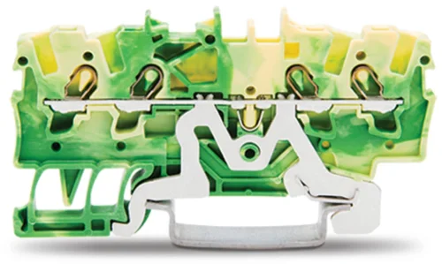 Wago 2001-1407 4 İletkenli Topraklı Klemens 1,5 mm² Yeşil Sarı - 1