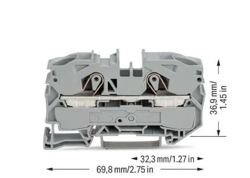 Wago 2016-1201 25 mm² Gri 2 İletkenli Ray Klemens - 2