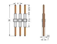 Wago 2060-953/028-000 3 Kutuplu Beyaz Kart-Kart Bağlantısı Pin Aralığı 4 mm - 2