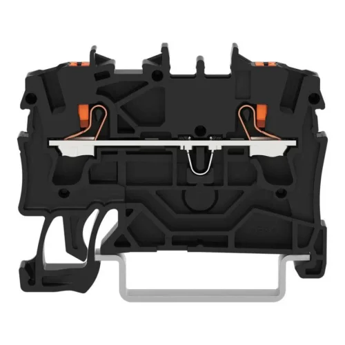 Wago 2202-1205 2,5 mm² Siyah Butonlu 2 İletkenli Ray Klemens - 1