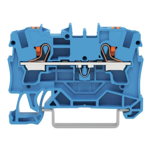 Wago 2204-1204 4 mm² Mavi Butonlu 2 İletkenli Ray Klemens - 1