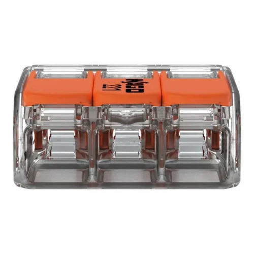 Wago 221-413 3 İletkenli Şeffaf Buat Klemens 2X4 mm² - 3