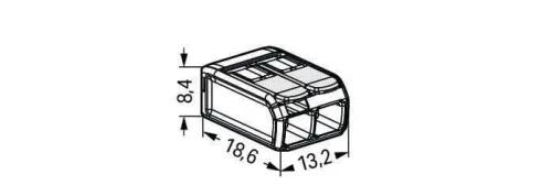 Wago 221-482 2 İletkenli Şeffaf Buat Klemens 2X4 mm² Ex Uygulamaları İçin Uygun - 4