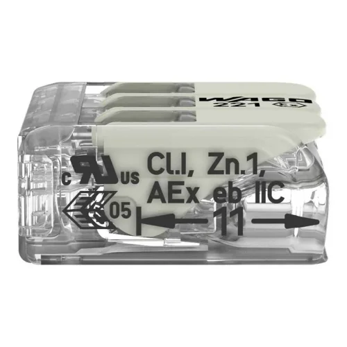Wago 221-483 3 İletkenli Şeffaf Buat Klemens 2X4 mm² Ex Uygulamaları İçin Uygun - 2