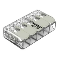 Wago 221-485 5 İletkenli Şeffaf Buat Klemens 2X4 mm² Ex Uygulamaları İçin Uygun 