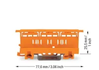 Wago 221-500 221-4 mm² Serisi İçin Turuncu Dın-35 Montaj Taşıyıcısı - 2