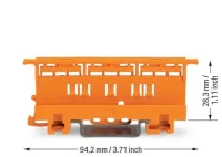 Wago 221-510 221-6 mm² Serisi İçin Turuncu Dın-35 Montaj Taşıyıcısı - 2