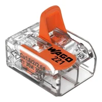 Wago 221-612 2 İletkenli Şeffaf Buat Klemens 2X6 mm² 