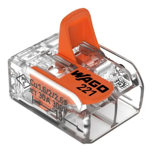 Wago 221-612 2 İletkenli Şeffaf Buat Klemens 2X6 mm² - 1