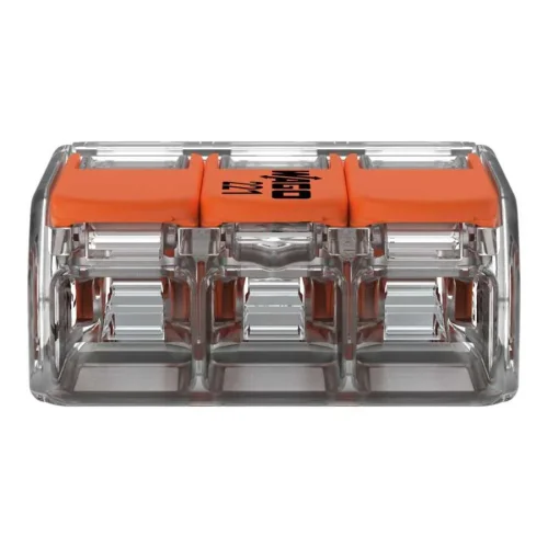 Wago 221-613 3 İletkenli Şeffaf Buat Klemens 2X6 mm² - 3