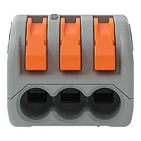 Wago 222-413 Kollu Birleştirme Konektörü 4 mm² 3 İletkenli Gri - 3