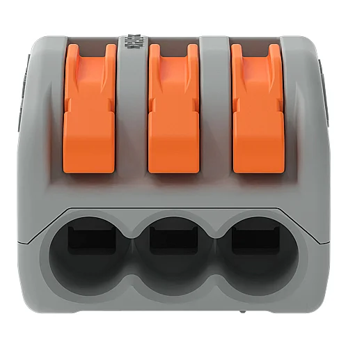 Wago 222-413 Kollu Birleştirme Konektörü 4 mm² 3 İletkenli Gri - 3