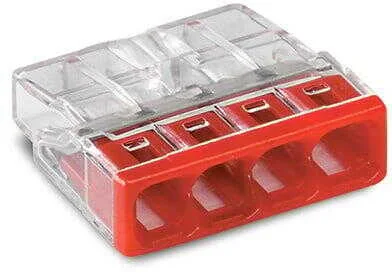 Wago 2273-204 4 İletkenli 4X2,5 mm² Tek Damarlı İletkenler İçin Buat Klemens - 1