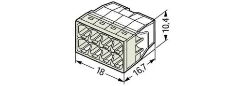 Wago 2273-208 8 İletkenli 8X2,5 mm² Tek Damarlı İletkenler İçin Buat Klemens - 2