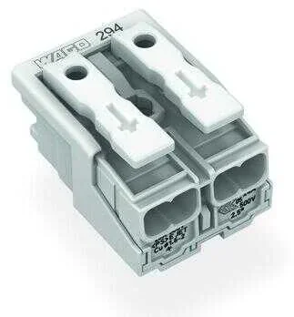 Wago 294-4002 2 Kutuplu Aydınlatma Tarafı: Tek Damarlı İletkenle, Enst. Tarafı: Tüm İletken Tipleri İçin Maks. 2,5 mm² Beyaz - 1