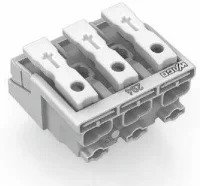 Wago 294-4003 3 Kutuplu Aydınlatma Tarafı: Tek Damarlı İletkenle, Enst. Tarafı: Tüm İletken Tipleri İçin Maks. 2,5 mm² Beyaz - 1