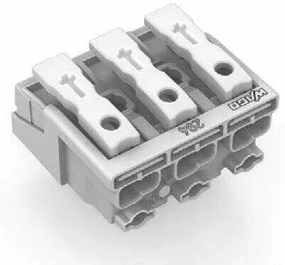 Wago 294-4003 3 Kutuplu Aydınlatma Tarafı: Tek Damarlı İletkenle, Enst. Tarafı: Tüm İletken Tipleri İçin Maks. 2,5 mm² Beyaz - 1