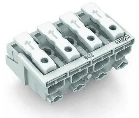 Wago 294-4004 4 Kutuplu Aydınlatma Tarafı: Tek Damarlı İletkenle, Enst. Tarafı: Tüm İletken Tipleri İçin Maks. 2,5 mm² Beyaz - 1