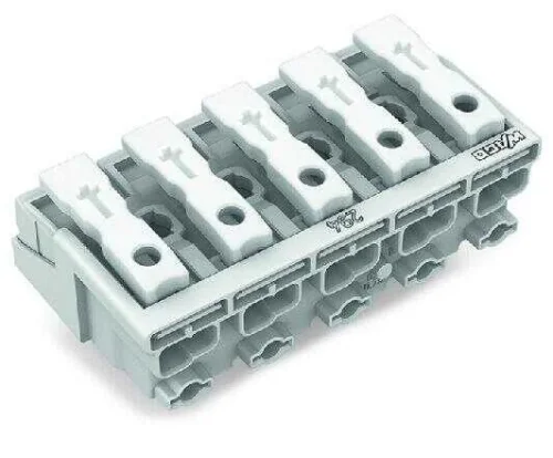 Wago 294-4005 5 Kutuplu Aydınlatma Tarafı: Tek Damarlı İletkenle, Enst. Tarafı: Tüm İletken Tipleri İçin, Maks. 2,5 mm² Beyaz - 1