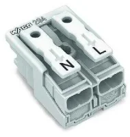 Wago 294-4012 2 Kutuplu N-L Baskılı Aydınlatma Tarafı: Tek Damarlı İletkenle, Enst. Tarafı: Tüm İletken Tipleri İçin Maks. 2,5 mm² Beyaz 
