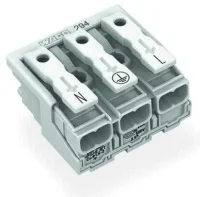 Wago 294-4013 3 Kutuplu N-Pe-L Baskılı Aydınlatma Tarafı: Tek Damarlı İletkenle Enst. Tarafı: Tüm İletken Tipleri İçin 2,50 mm² Beyaz - 2