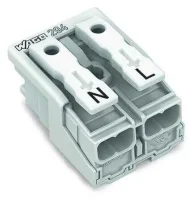 Wago 294-5012 2 Kutuplu N-L Baskılı Aydınlatma Tarafı: Tek Damarlı İletkenle, Enst. Tarafı: Tüm İletken Tipleri İçin Maks. 2,5 mm² Snap-İn Montaj Beyaz - 2