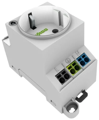 Wago 709-581 Led Durum Göstergeli Pano Prizi Schuko, Gri - 1