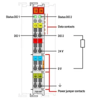 Wago 750-501 2 Kanallı Dijital Çıkış 24 Vdc 0,5 A - 2