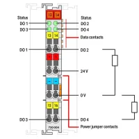 Wago 750-504 4 Kanallı Dijital Çıkış 24 Vdc 0,5 A - 2