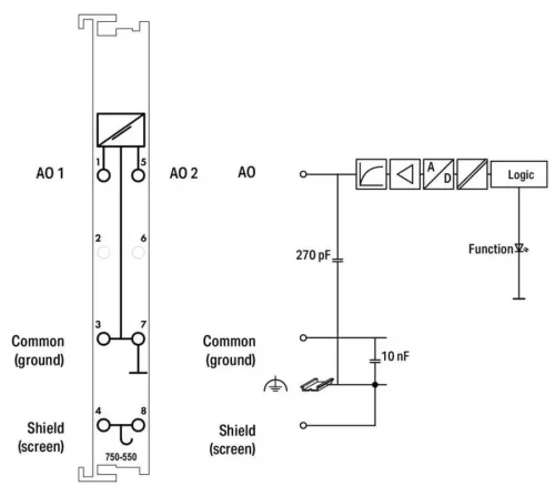 Wago 750-550 2 Kanallı Analog Çıkış 0 ... 10 Vdc - 3