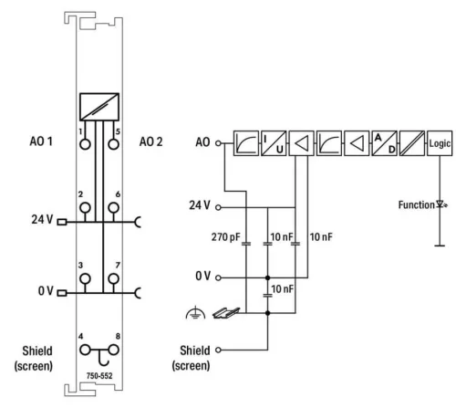 Wago 750-552 2 Kanallı Analog Çıkış 0 … 20 Ma - 3