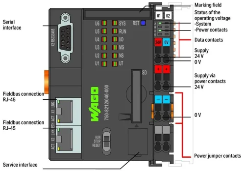 Wago 750-8212/040-001 Kontrolör PFC200 2. nesil; 2 x Ethernet RS-232/-485 Telekontrol Teknolojisi - 2