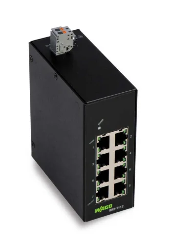Wago 852-1112 8 Port 1000Base-T Endüstriyel Eco Switch - 1
