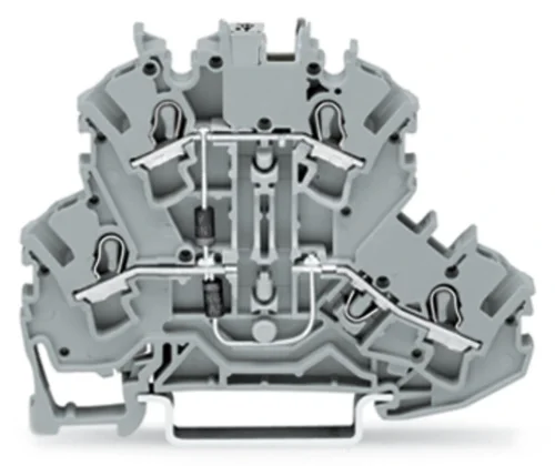 Wago WAGO 2002-2214/1000-491 Bileşen Klemensi İki Katlı 2,5 mm² Gri - 1