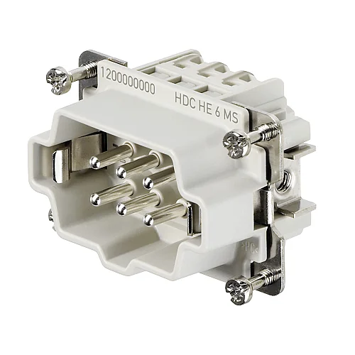 Weidmüller 1200000000 HDC HE 6 MS 6 Kutup 500V 24A HE Tipi Vidalı Fiş - 1