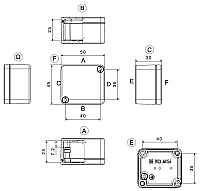 Weidmüller 573200000 KLIPPON K0 45 x 50 x 30 Alüminyum Döküm Gövde Kutu - 2