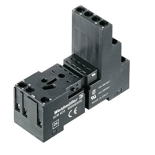 Weidmüller 8690890000 SCM 3CO 3 Kutuplu Vida Bağlantılı Röle Soket - 1