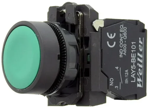 Weiller WL5-AA31 22mm Plastik Yaylı Yeşil Start Buton(1NO) - 2