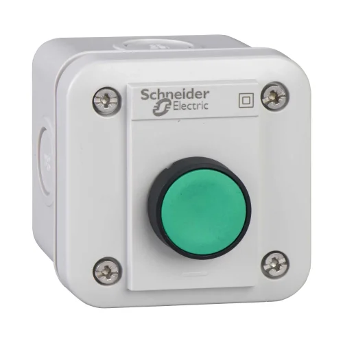 Schneider Electric XALE1011 Xale1011 Ürün Görseli Schneider Electric Kontrol İstasyonu Xal-E 1 Sıva Altı Buton Yaylı Dönüş Yeşil 1 Na - 1